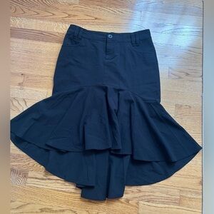 BISOU BISOU Women’s Black Fit & Flare Skirt Mermaid Rockabilly Whimsigoth